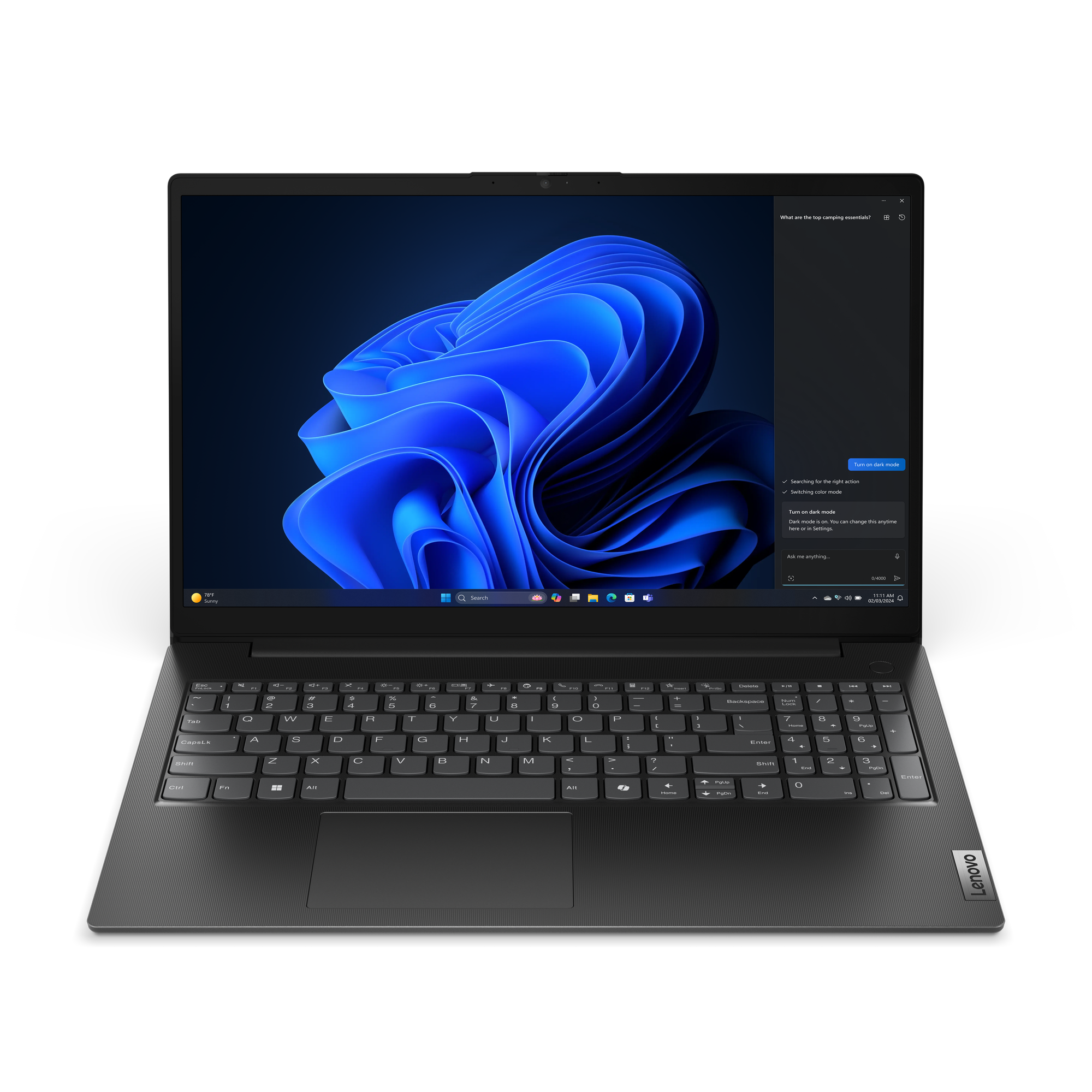 01 Lenovo V15 15 5 Business Black Front Facing JD
